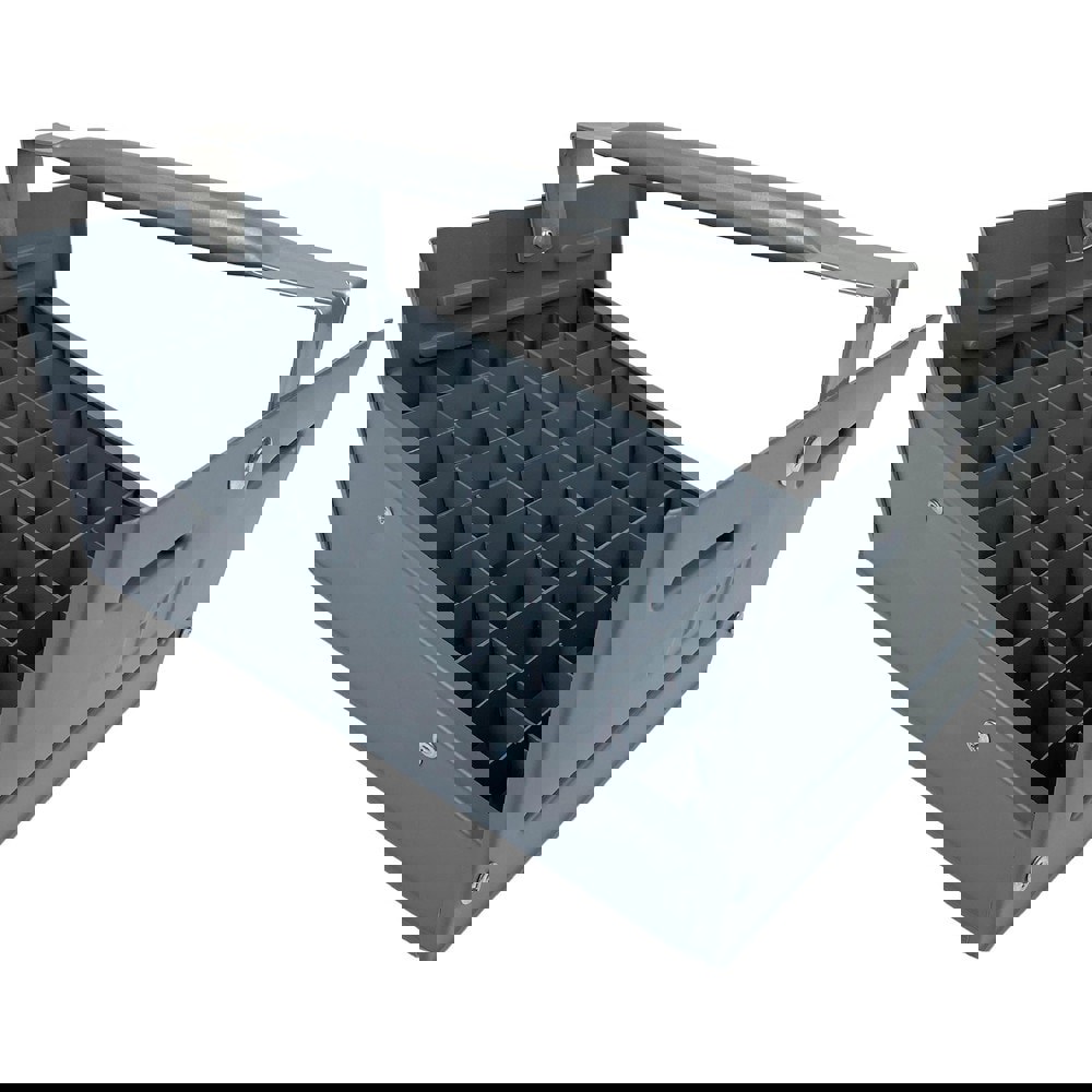 Small Parts Boxes & Organizers; Product Type: Nipple Caddy; Lock Type: Non-Locking; Number of Dividers: 17; Removable Dividers: No; Overall Capacity: 50; Color: Gray; Frame Material: Polyethylene